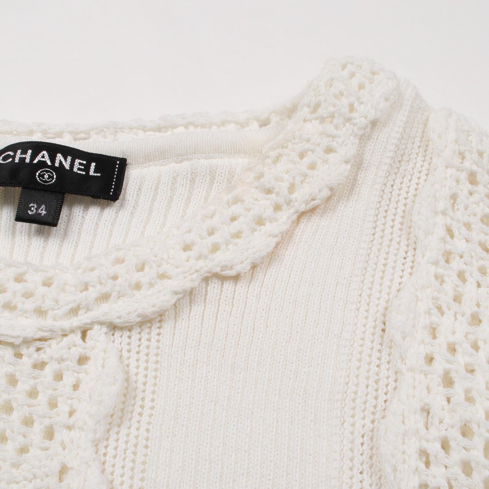 Chanel Chanel Chanel Coco Mark Cotton Knit Top Textile Tops P58525K07650 DUTY FREE for USA Size ONE SIZE - 7 Thumbnail