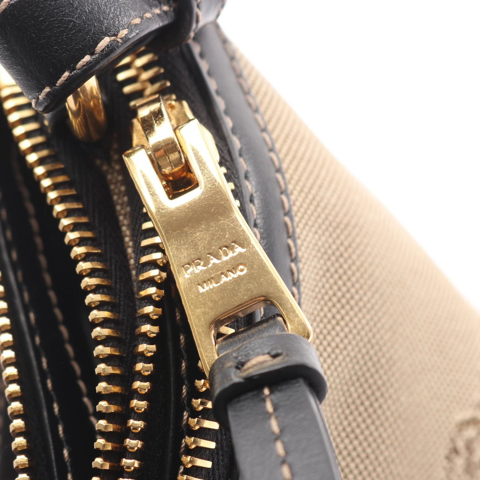 Prada Prada Prada LOGO JACQUARD Canvas Leather Shoulder Bag Textile Shoulder Bag DUTY FREE for USA Size ONE SIZE - 6 Thumbnail