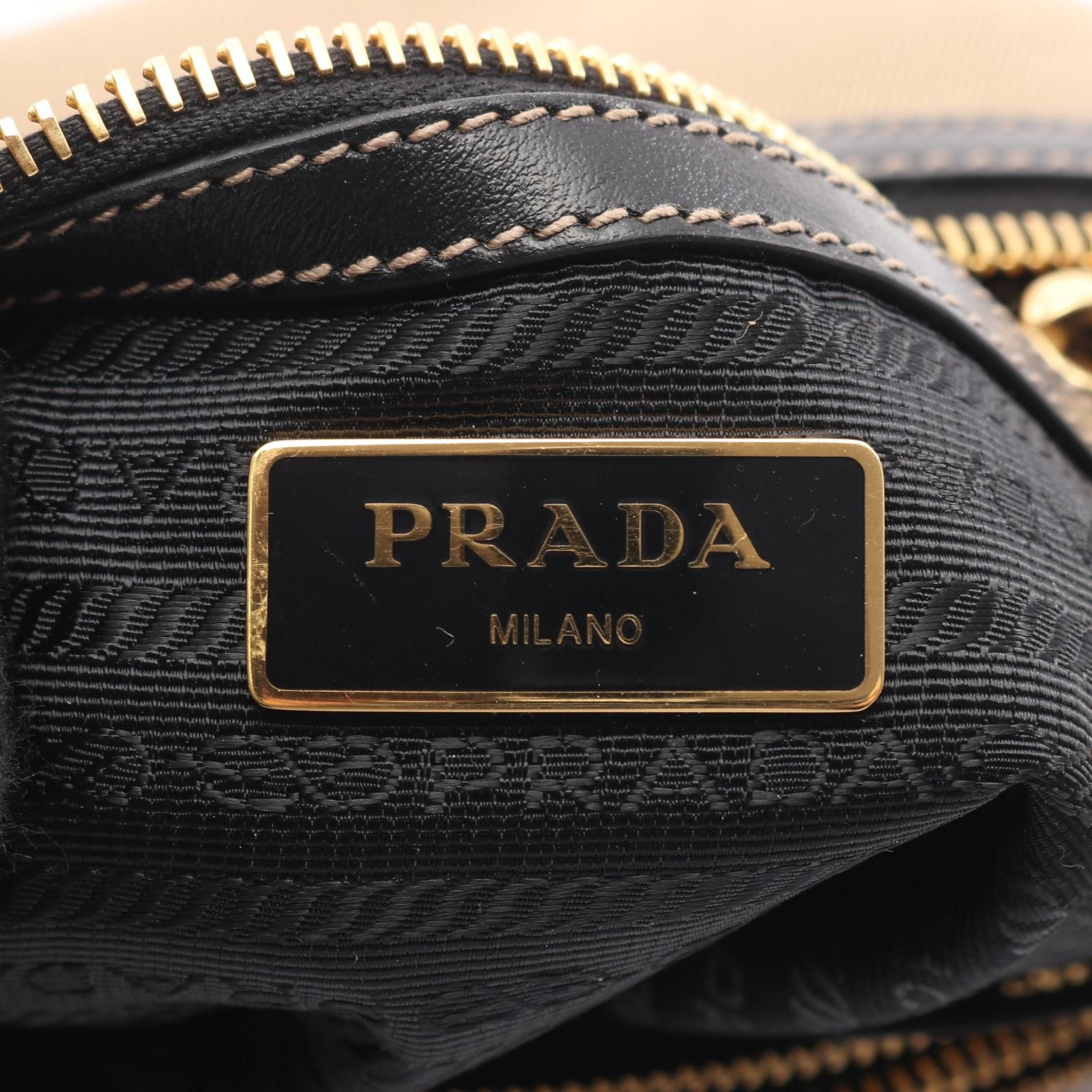 Prada Prada Prada LOGO JACQUARD Canvas Leather Shoulder Bag Textile Shoulder Bag DUTY FREE for USA Size ONE SIZE - 4 Thumbnail