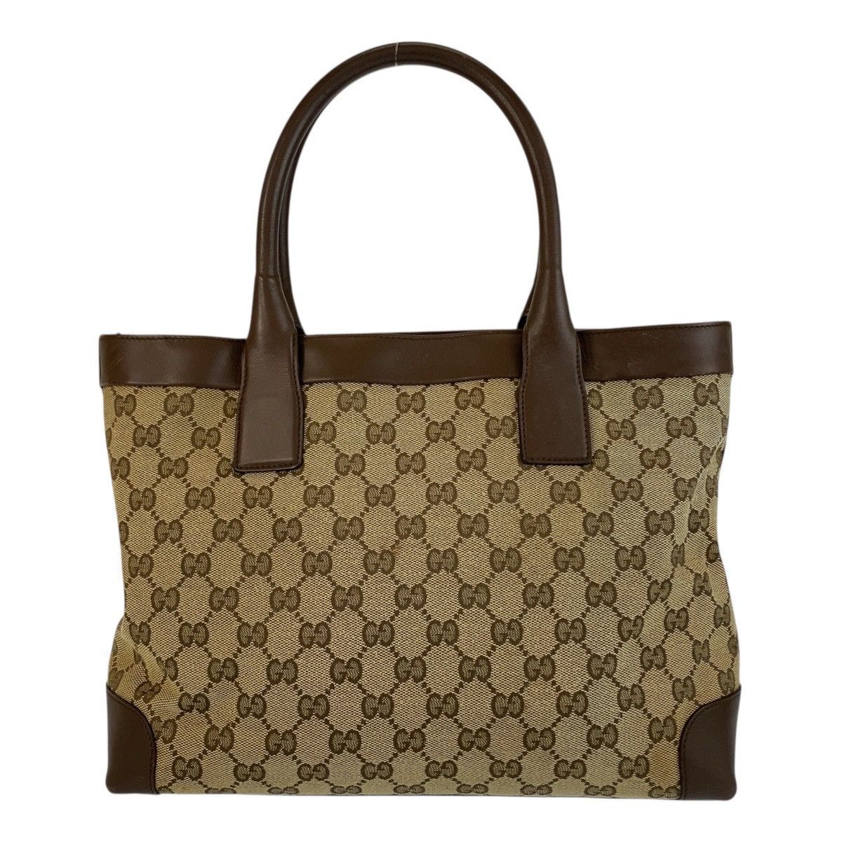 Gucci Gucci Gucci GG Canvas Leather Tote Bag Textile Tote Bag 002 1199 DUTY FREE for USA Size ONE SIZE - 2 Thumbnail
