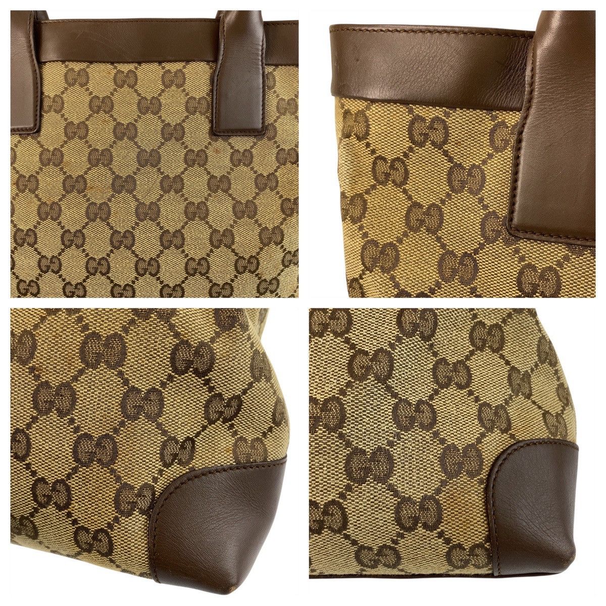 Gucci Gucci Gucci GG Canvas Leather Tote Bag Textile Tote Bag 002 1199 DUTY FREE for USA Size ONE SIZE - 5 Thumbnail