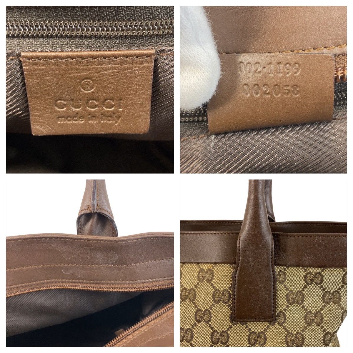 Gucci Gucci Gucci GG Canvas Leather Tote Bag Textile Tote Bag 002 1199 DUTY FREE for USA Size ONE SIZE - 4 Thumbnail