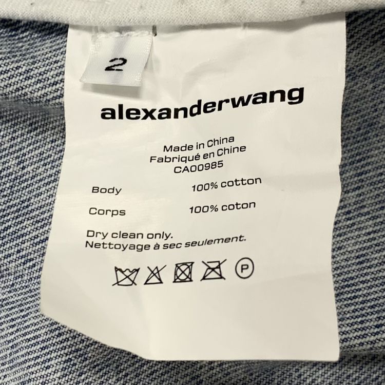 Alexander Wang Alexander Wang Acid Wash Denim Jacket Size 2 Size XS / US 0-2 / IT 36-38 - 3 Thumbnail