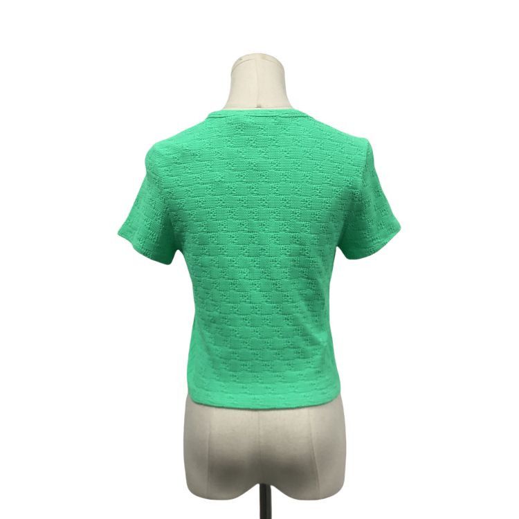 Alexander Wang Alexander Wang Green Textured T-Shirt Size L Size L / US 10 / IT 46 - 2 Thumbnail