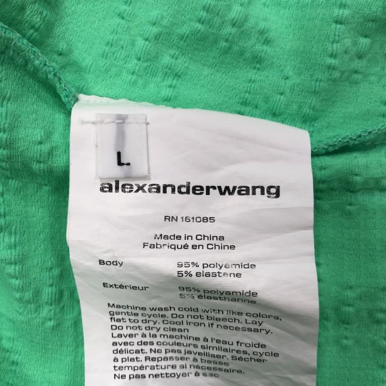 Alexander Wang Alexander Wang Green Textured T-Shirt Size L Size L / US 10 / IT 46 - 3 Thumbnail