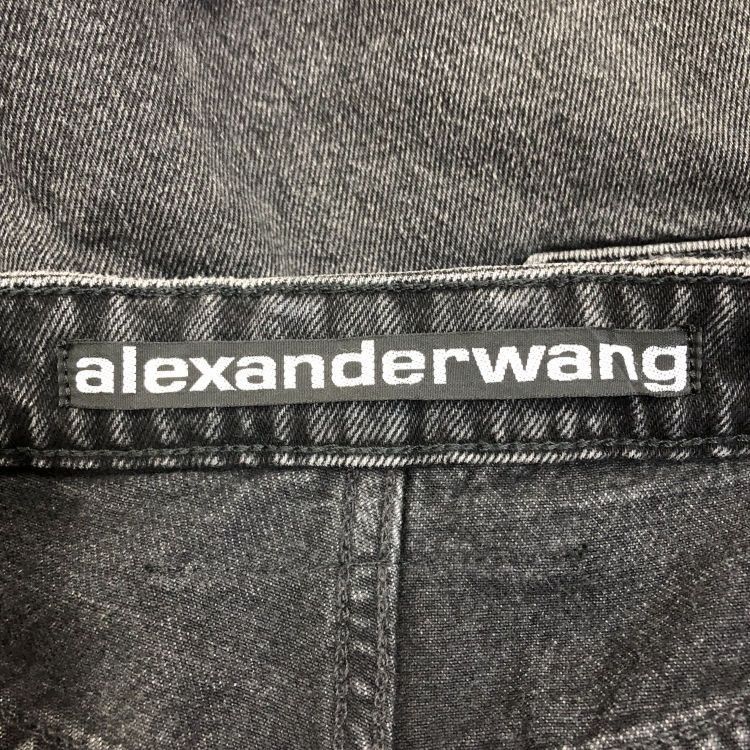 Alexander Wang Alexander Wang Raw Hem Black Denim Shorts Size 28 Size 28" / US 6 / IT 42 - 3 Thumbnail