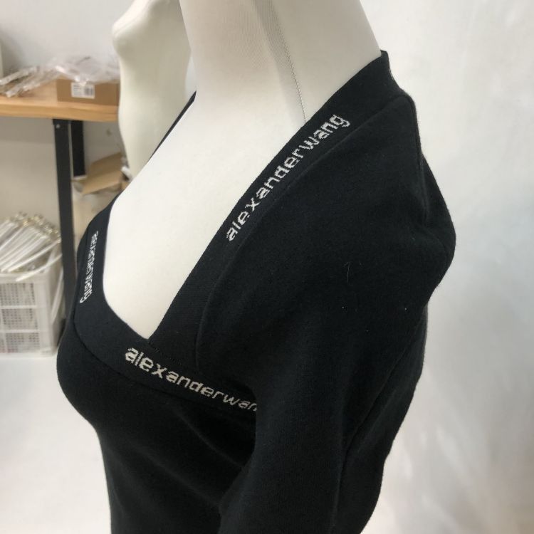 Alexander Wang Alexander Wang Logo Knit Midi Dress Size S Size S / US 4 / IT 40 - 6 Thumbnail
