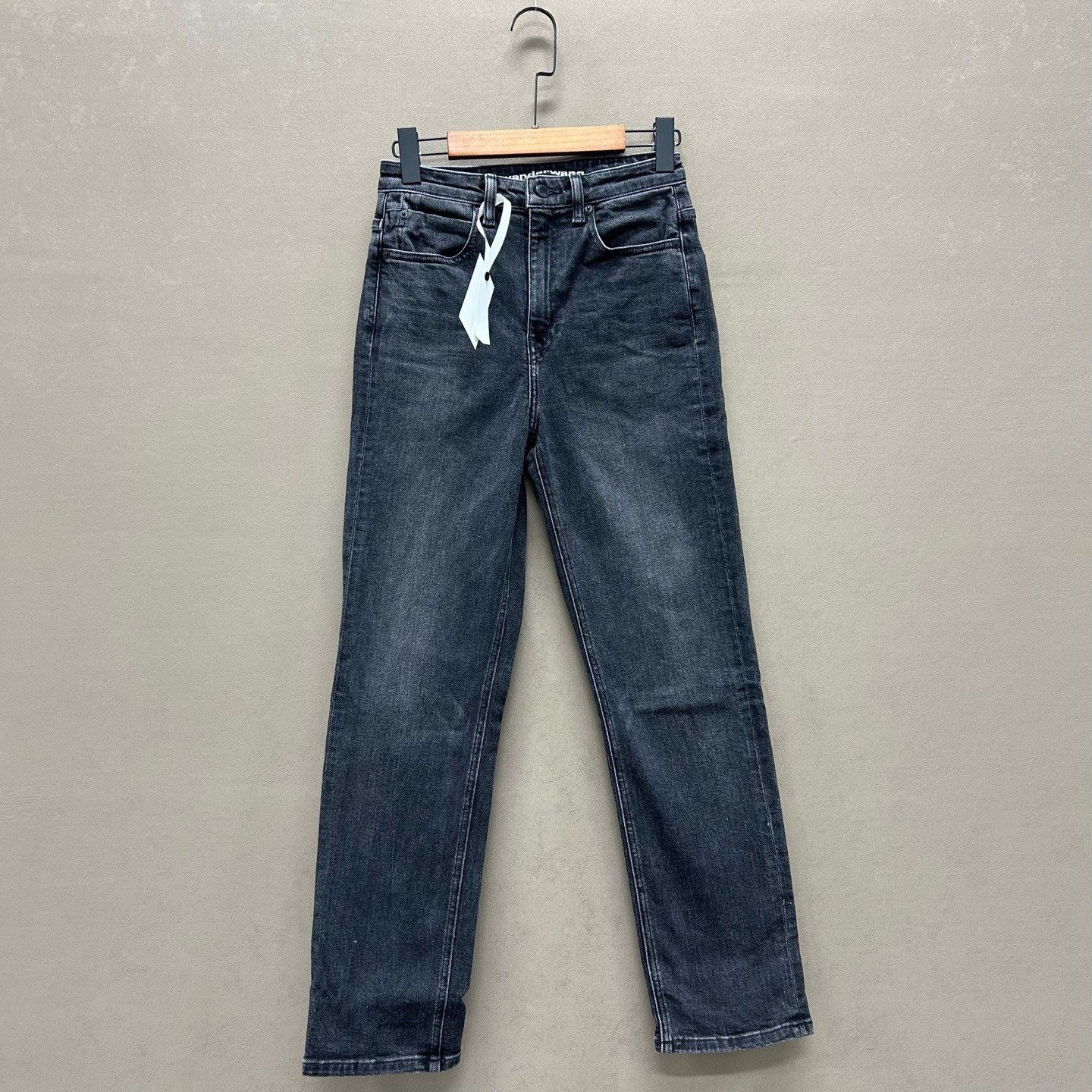 Alexander Wang Alexander Wang Black High Rise Straight Leg Jeans Size 26 Size 26" / US 2 / IT 38 - 2 Thumbnail