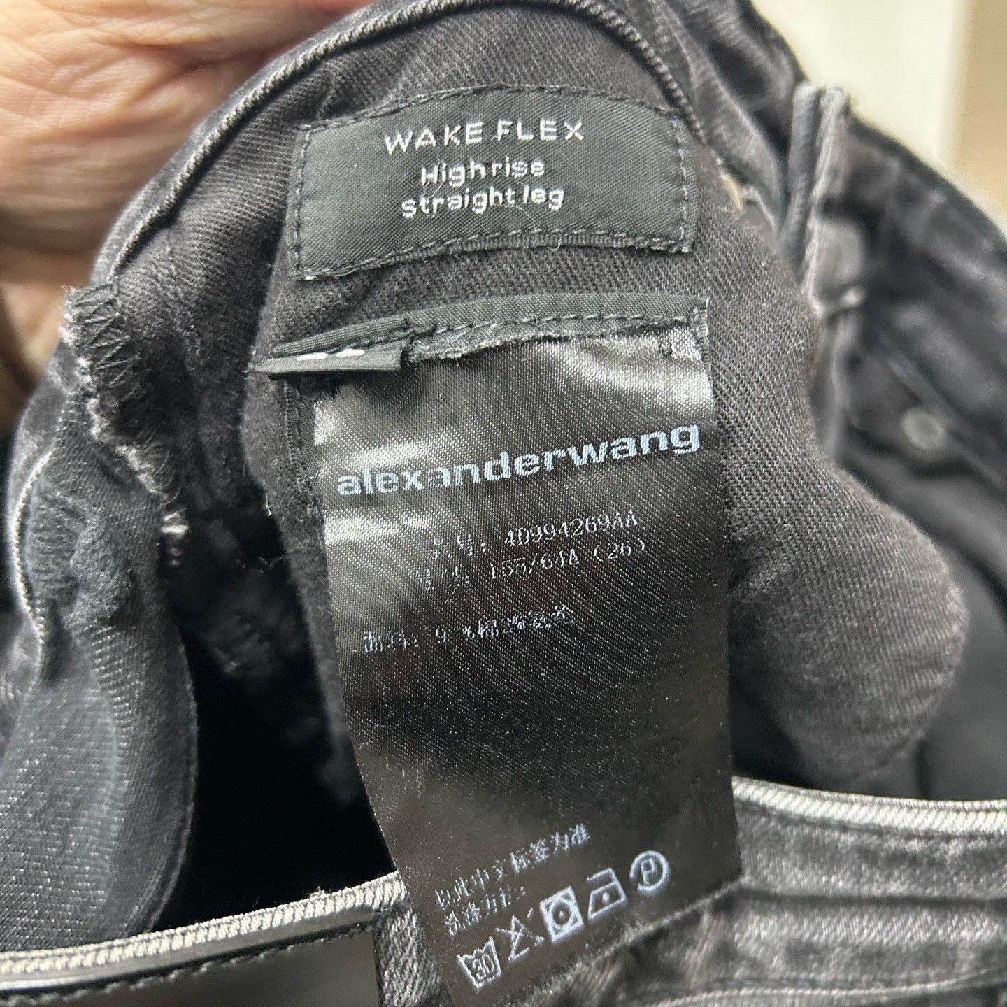 Alexander Wang Alexander Wang Black High Rise Straight Leg Jeans Size 26 Size 26" / US 2 / IT 38 - 5 Thumbnail