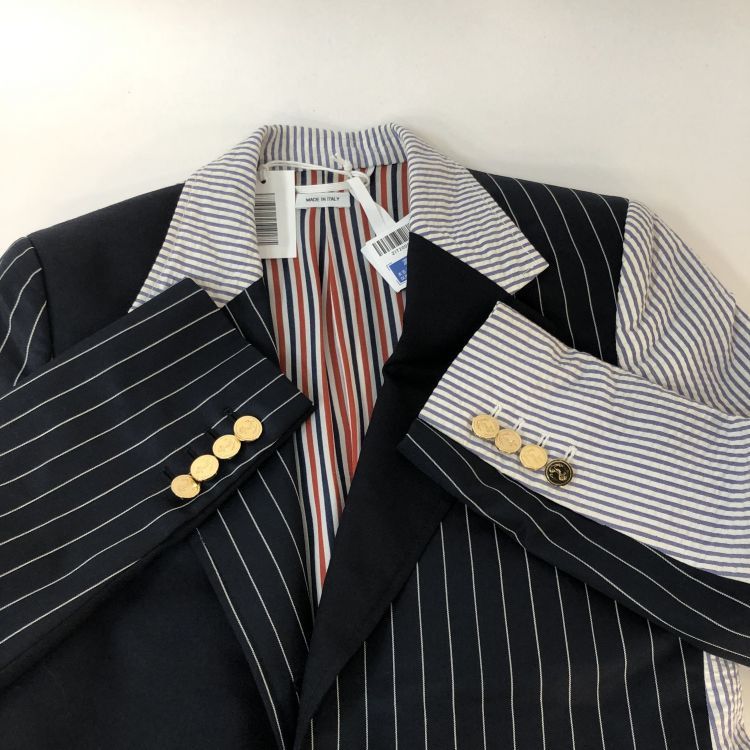 Thom Browne Thom Browne Paneled Pinstripe Blazer Size 38 Size XS / US 0-2 / IT 36-38 - 13 Thumbnail