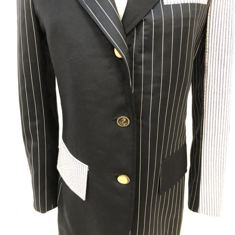 Thom Browne Thom Browne Paneled Pinstripe Blazer Size 38 Size XS / US 0-2 / IT 36-38 - 7 Thumbnail