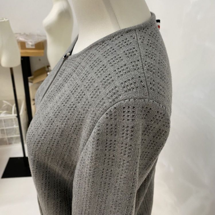 Thom Browne Thom Browne Cotton Knit Jacket Grey Size 38 Size XS / US 0-2 / IT 36-38 - 7 Thumbnail