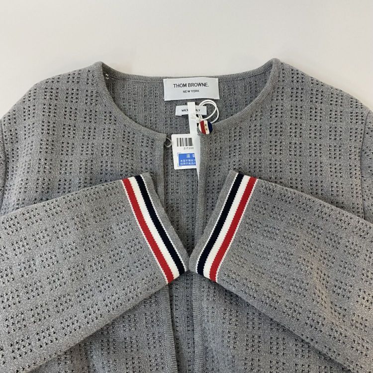 Thom Browne Thom Browne Cotton Knit Jacket Grey Size 38 Size XS / US 0-2 / IT 36-38 - 10 Thumbnail