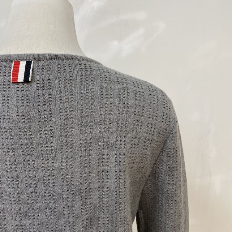 Thom Browne Thom Browne Cotton Knit Jacket Grey Size 38 Size XS / US 0-2 / IT 36-38 - 8 Thumbnail