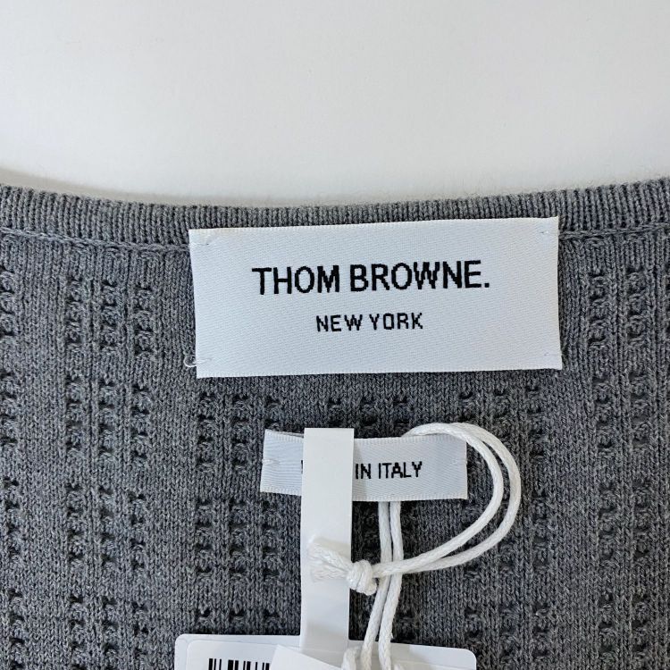 Thom Browne Thom Browne Cotton Knit Jacket Grey Size 38 Size XS / US 0-2 / IT 36-38 - 3 Thumbnail