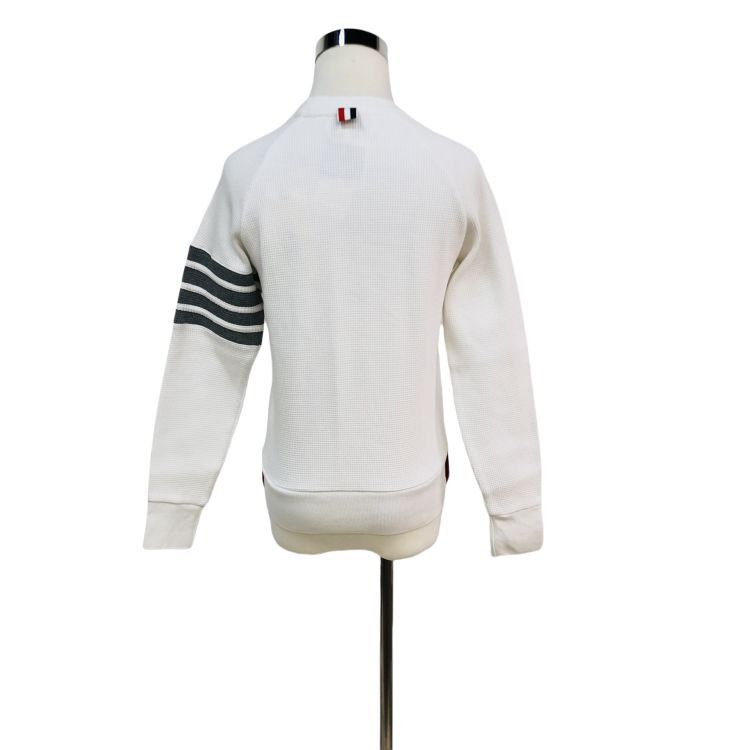 Thom Browne Thom Browne 4-Bar Waffle Sweatshirt Size 36 Size XS / US 0-2 / IT 36-38 - 2 Thumbnail
