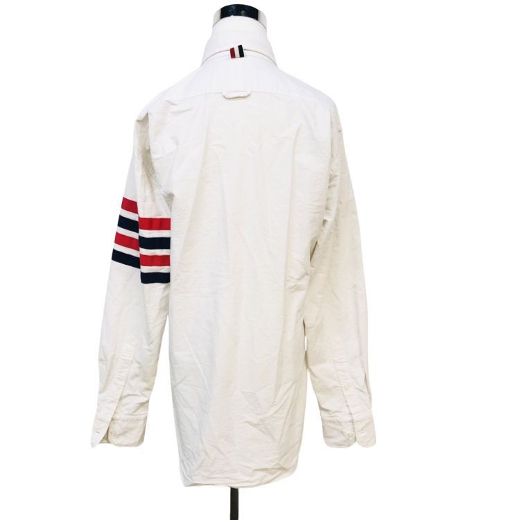 Thom Browne Thom Browne White Tricolor Armband Shirt Size 3 Size US L / EU 52-54 / 3 - 2 Thumbnail