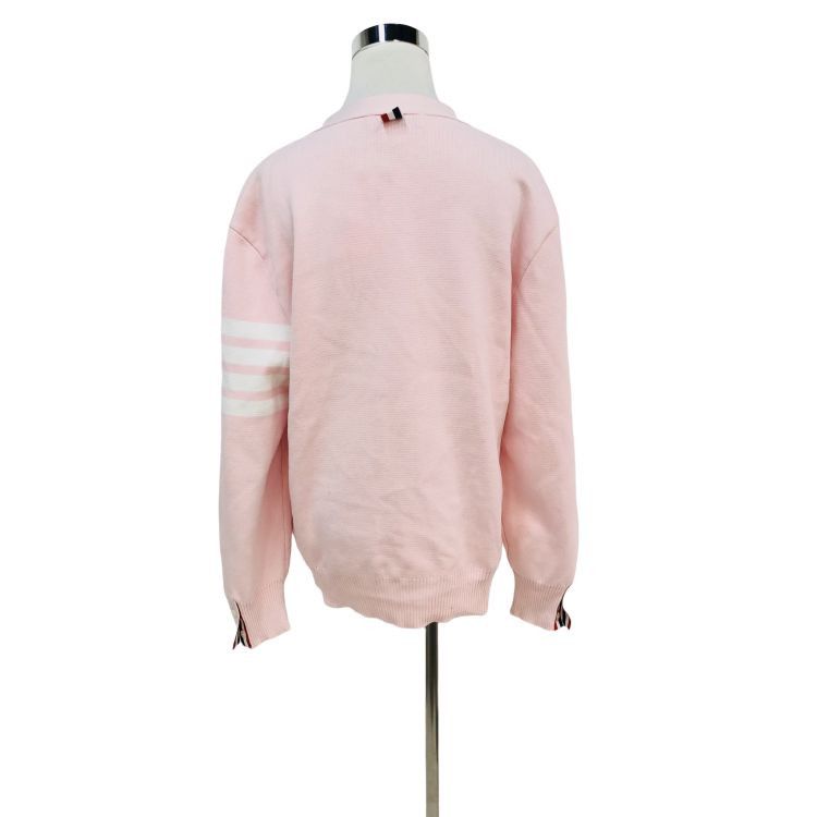 Thom Browne Thom Browne Pink Stripe Cardigan Size M Size US M / EU 48-50 / 2 - 2 Thumbnail