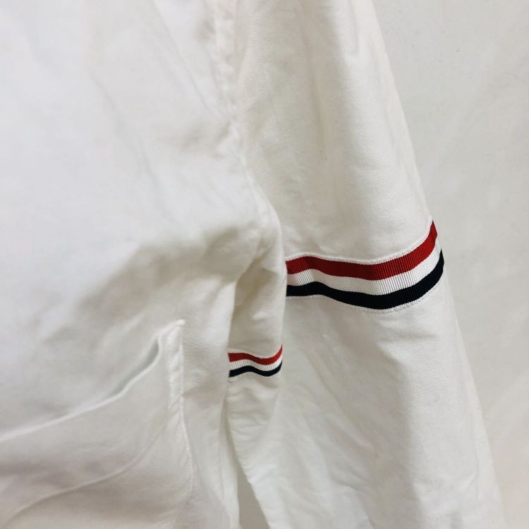 Thom Browne Thom Browne Striped Sleeve Button Up Shirt Size 2 Size US M / EU 48-50 / 2 - 7 Thumbnail
