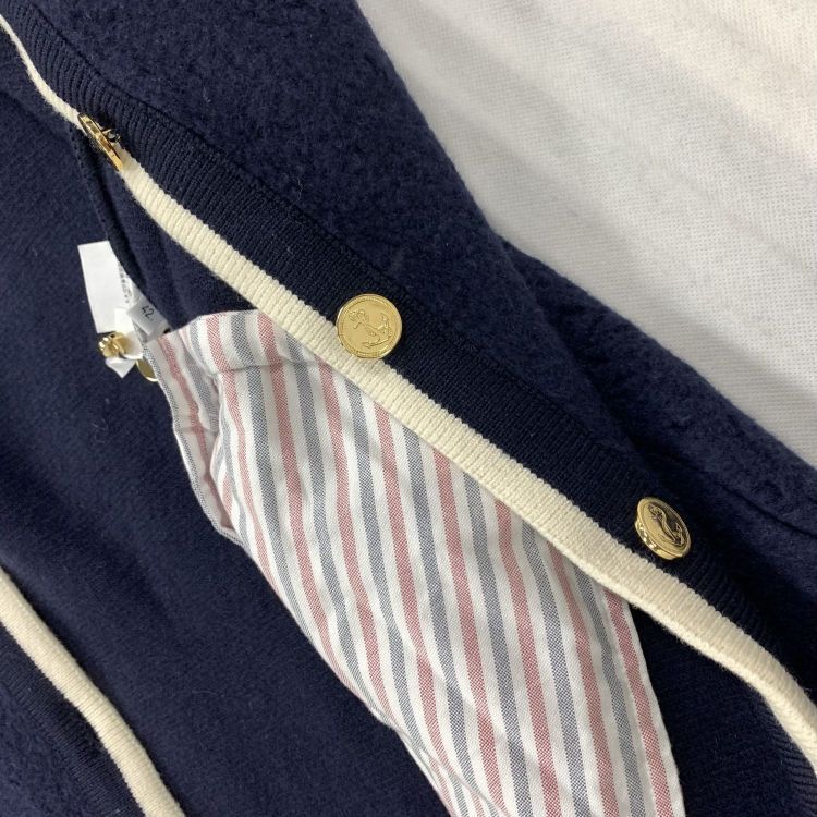 Thom Browne Thom Browne Wool Anchor Button Cardigan Size M Size US M / EU 48-50 / 2 - 10 Thumbnail