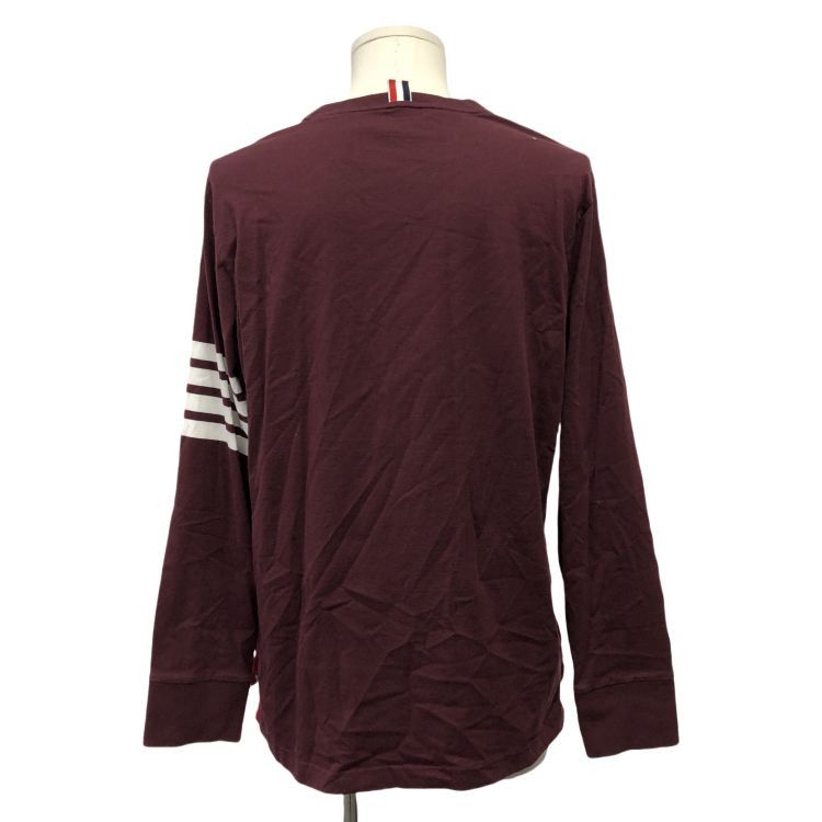 Thom Browne Thom Browne 4-Bar Striped Long Sleeve T-Shirt Size M Size US M / EU 48-50 / 2 - 2 Thumbnail