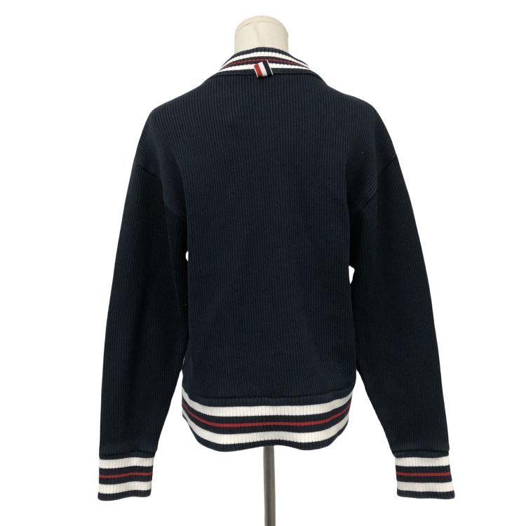 Thom Browne Thom Browne Striped V-Neck Sweater Blue Size 2 Size US M / EU 48-50 / 2 - 2 Thumbnail