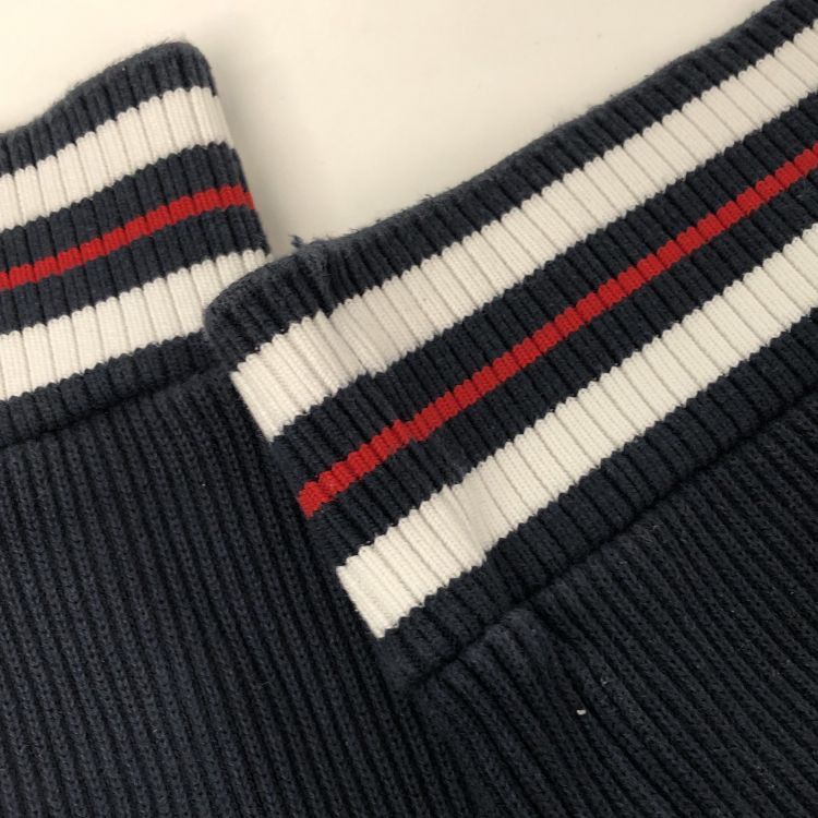 Thom Browne Thom Browne Striped V-Neck Sweater Blue Size 2 Size US M / EU 48-50 / 2 - 11 Thumbnail