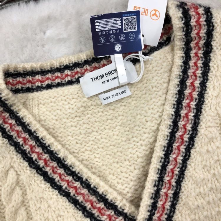 Thom Browne Thom Browne Cable Knit Stripe Cardigan Size M Size US M / EU 48-50 / 2 - 8 Thumbnail