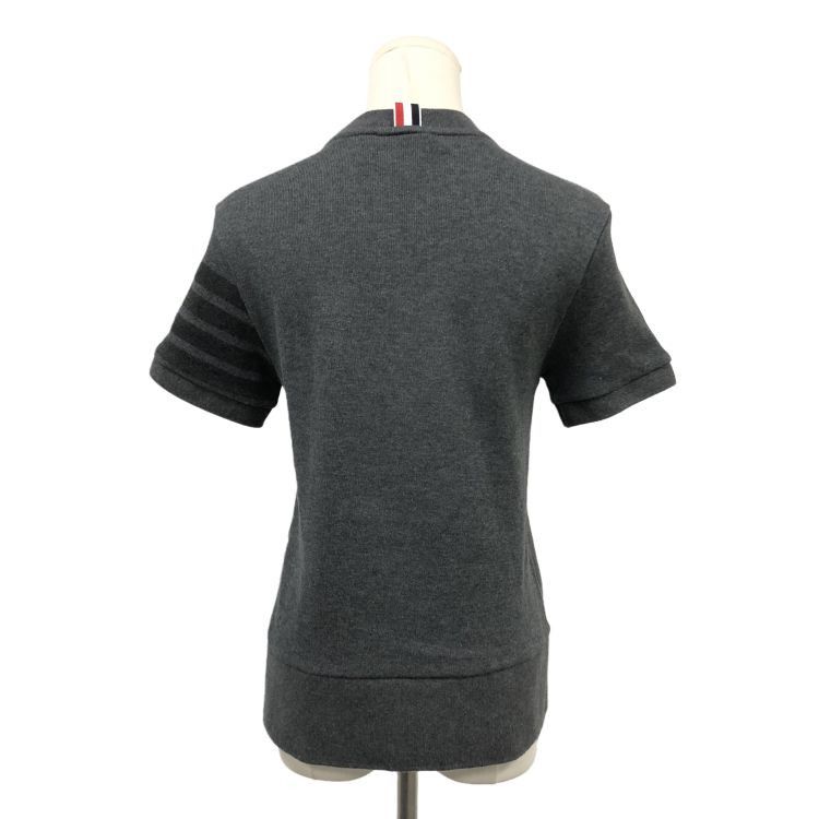 Thom Browne Thom Browne Grey Stripe Short Sleeve Knit Size XXS Size US XXS / EU 40 - 2 Thumbnail