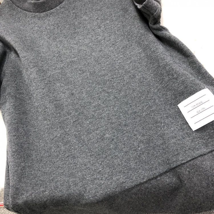 Thom Browne Thom Browne Grey Stripe Short Sleeve Knit Size XXS Size US XXS / EU 40 - 6 Thumbnail