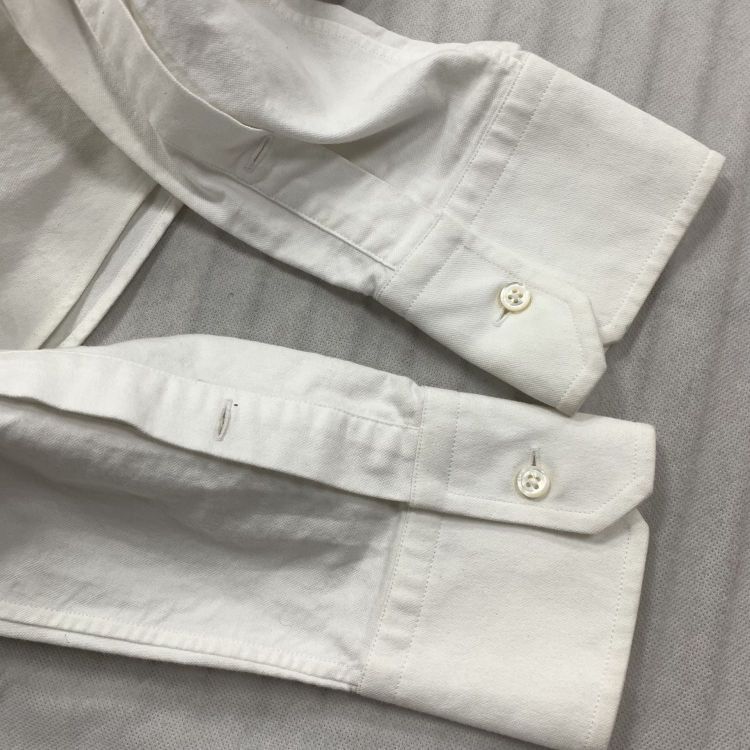 Thom Browne Thom Browne White Embroidered Striped Oxford Shirt Size 3 Size US L / EU 52-54 / 3 - 9 Thumbnail