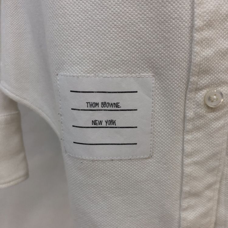 Thom Browne Thom Browne Piqué Button Up Shirt Size 40 Size US M / EU 48-50 / 2 - 6 Thumbnail