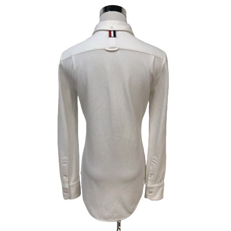 Thom Browne Thom Browne Piqué Button Up Shirt Size 40 Size US M / EU 48-50 / 2 - 2 Thumbnail