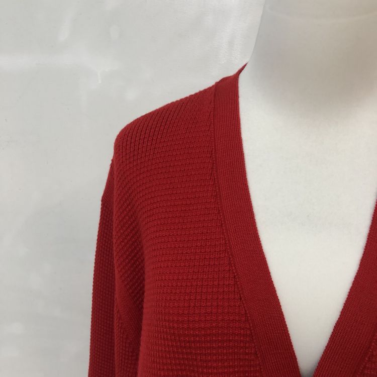 Thom Browne Thom Browne Red Waffle Knit Cardigan Size M Size US M / EU 48-50 / 2 - 6 Thumbnail
