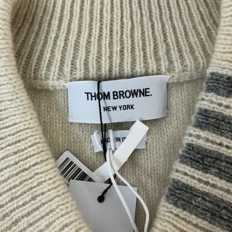 Thom Browne Thom Browne Striped V-Neck Knit Vest Size 2 Size US M / EU 48-50 / 2 - 3 Thumbnail