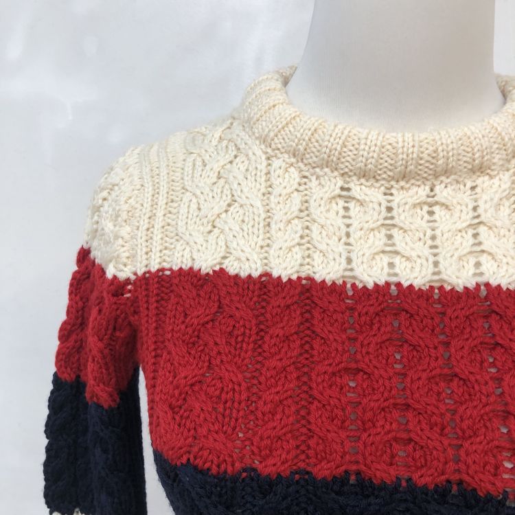 Thom Browne Thom Browne Color-block Cable Knit Sweater Size 38 Size XS / US 0-2 / IT 36-38 - 7 Thumbnail