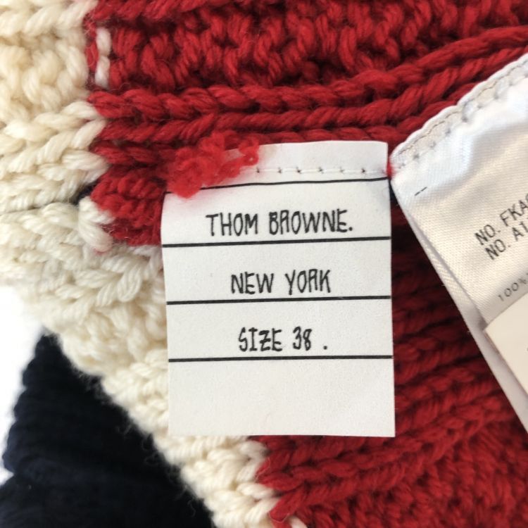 Thom Browne Thom Browne Color-block Cable Knit Sweater Size 38 Size XS / US 0-2 / IT 36-38 - 6 Thumbnail