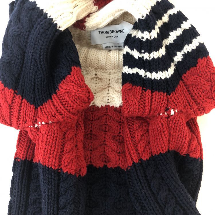 Thom Browne Thom Browne Color-block Cable Knit Sweater Size 38 Size XS / US 0-2 / IT 36-38 - 12 Thumbnail
