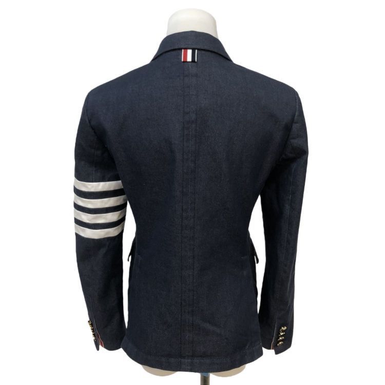 Thom Browne Thom Browne Denim Stripe Blazer Size 40 Size S / US 4 / IT 40 - 2 Thumbnail
