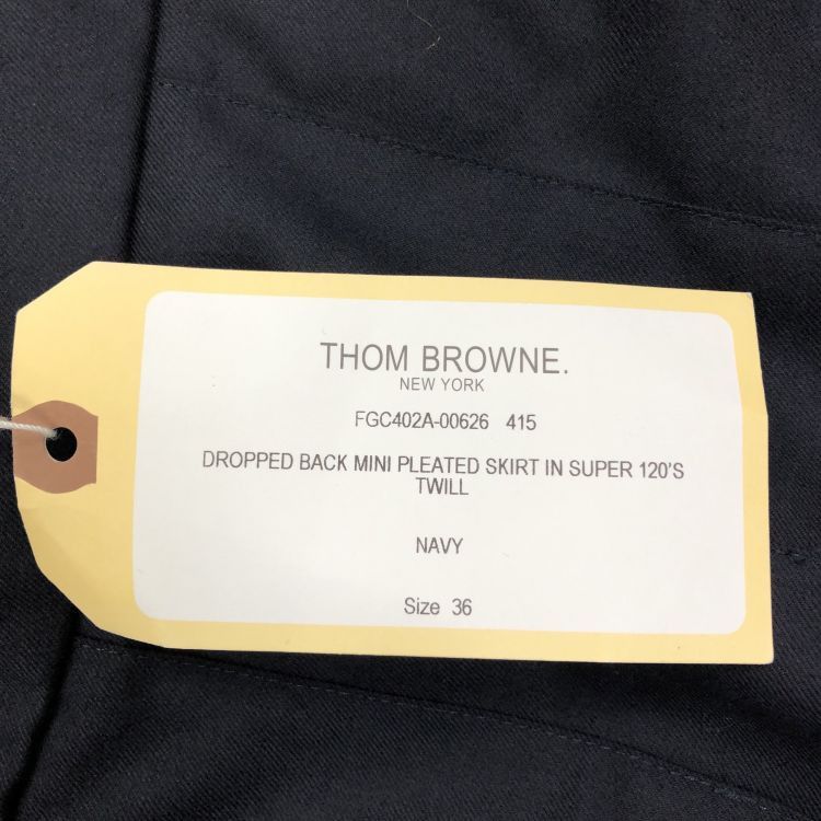 Thom Browne Thom Browne Navy Mini Pleated Skirt Size 36 Size 25" / US 0 / IT 36 - 5 Thumbnail