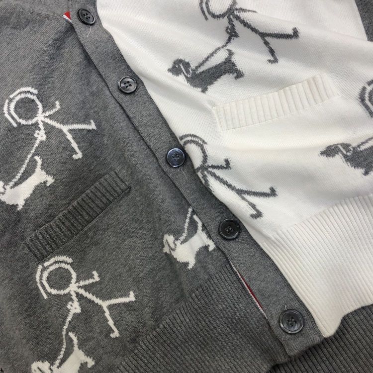Thom Browne Thom Browne Dog Print Cardigan Size M Size US M / EU 48-50 / 2 - 6 Thumbnail