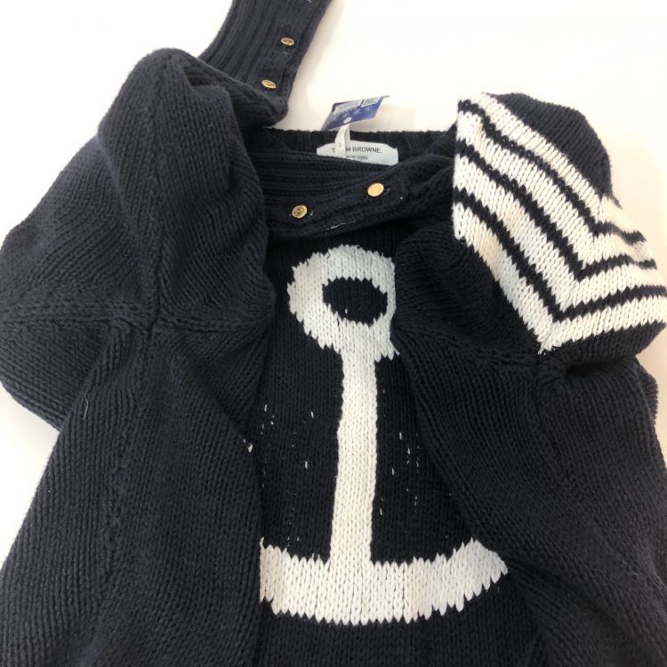 Thom Browne Thom Browne Anchor Motif Sweater Size M Size US M / EU 48-50 / 2 - 11 Thumbnail