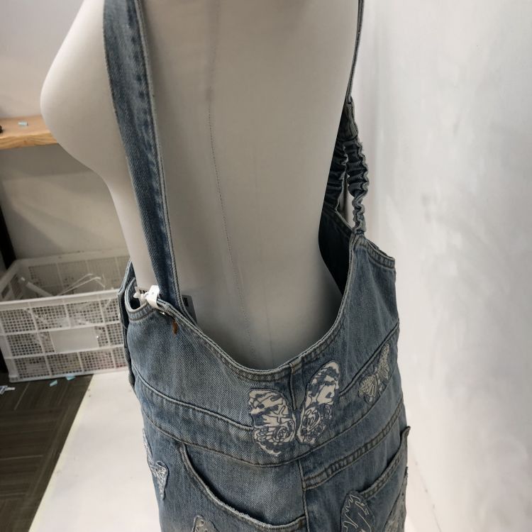 Valentino Valentino Butterfly Embroidered Denim Overalls Size 28 Size 28" / US 6 / IT 42 - 8 Thumbnail