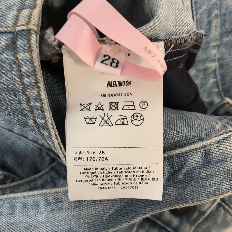 Valentino Valentino Butterfly Embroidered Denim Overalls Size 28 Size 28" / US 6 / IT 42 - 4 Thumbnail