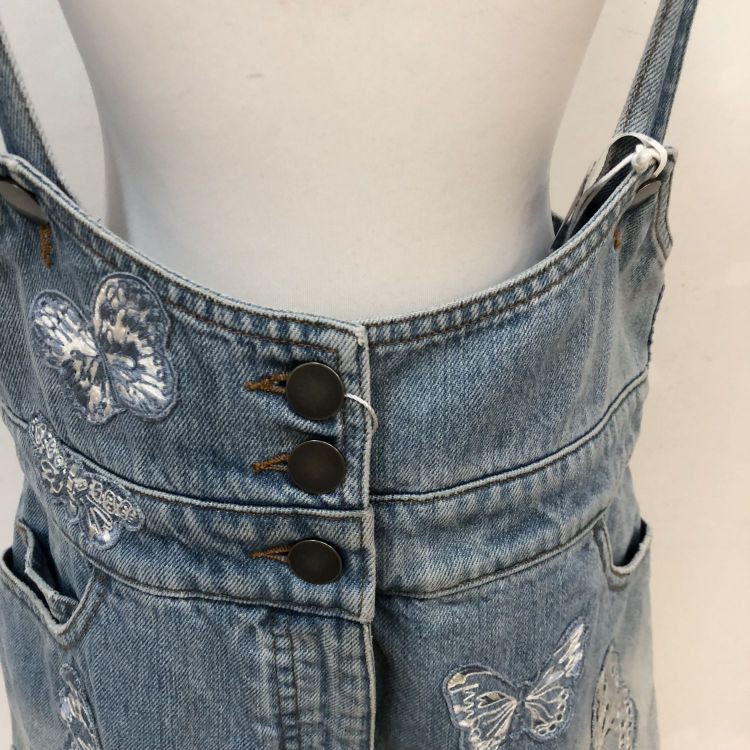 Valentino Valentino Butterfly Embroidered Denim Overalls Size 28 Size 28" / US 6 / IT 42 - 6 Thumbnail