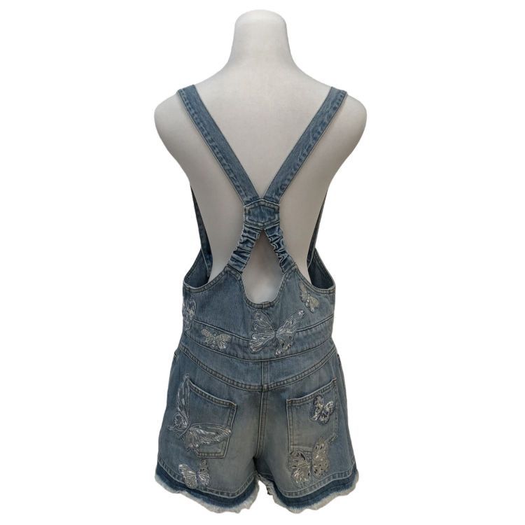 Valentino Valentino Butterfly Embroidered Denim Overalls Size 28 Size 28" / US 6 / IT 42 - 2 Thumbnail