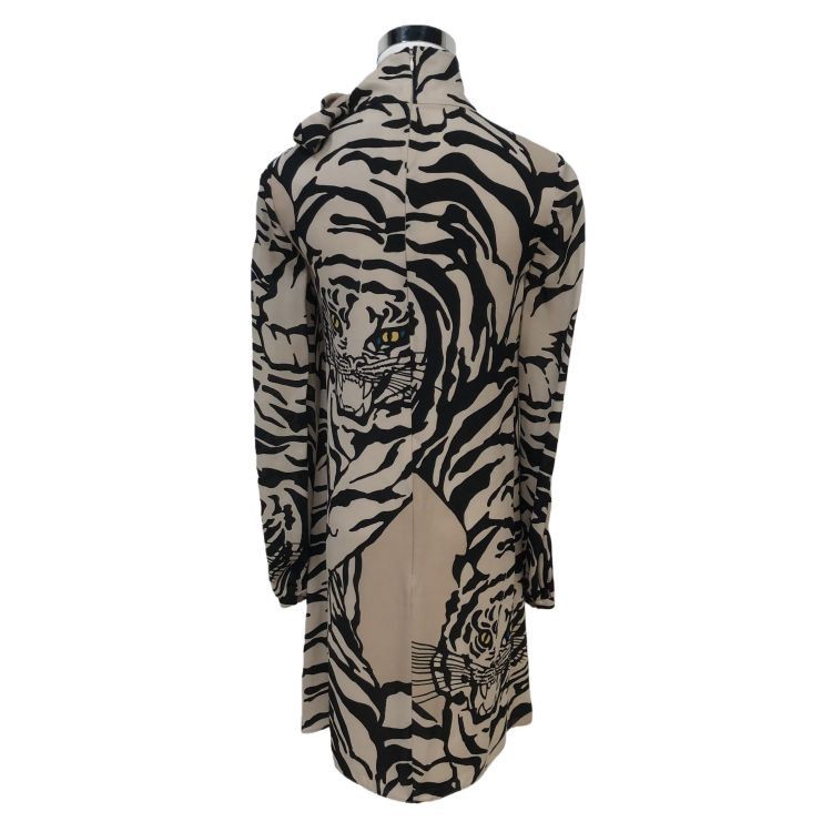 Valentino Valentino Tiger Print Silk Midi Dress Size 38 Size XS / US 0-2 / IT 36-38 - 2 Thumbnail