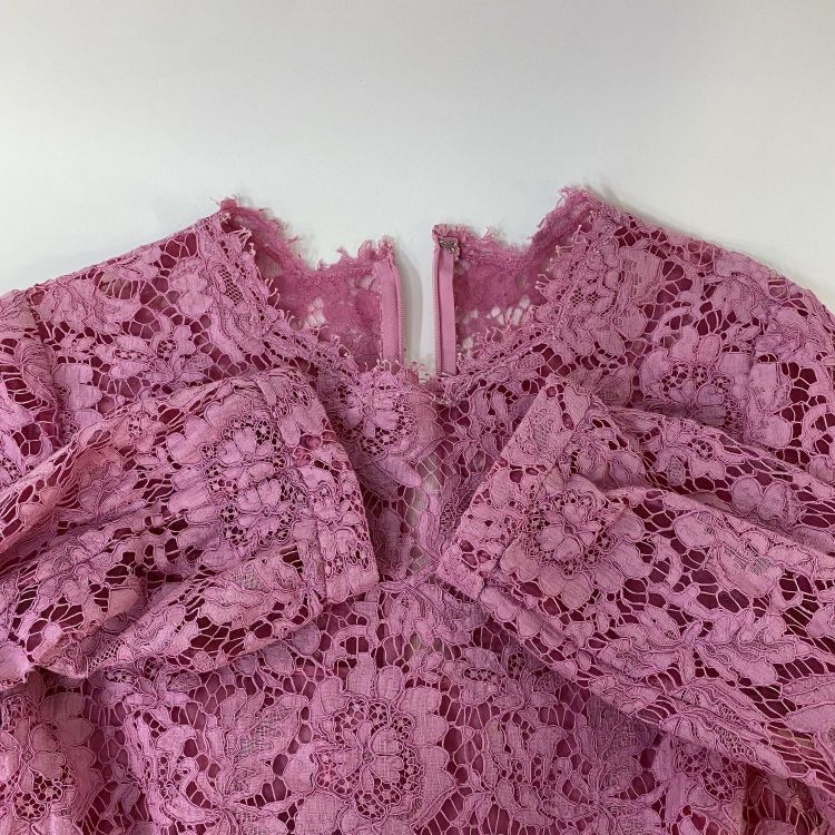 Valentino Valentino Pink Lace Midi Dress Size 44 Size M / US 6-8 / IT 42-44 - 9 Thumbnail