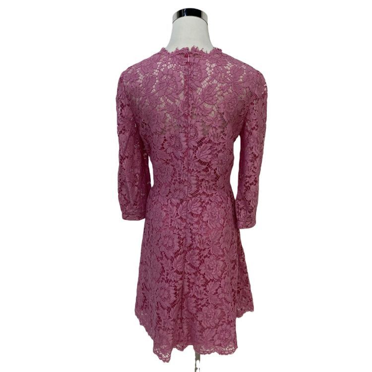 Valentino Valentino Pink Lace Midi Dress Size 44 Size M / US 6-8 / IT 42-44 - 2 Thumbnail
