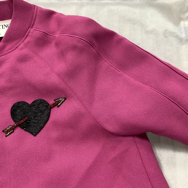 Valentino Valentino Beaded Heart Bomber Jacket Size 36 Size XS / US 0-2 / IT 36-38 - 9 Thumbnail